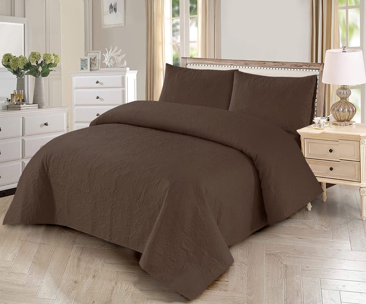 Luxury Quilted Bedspread Set | 100% Egyptian Cotton (Guaranteed)