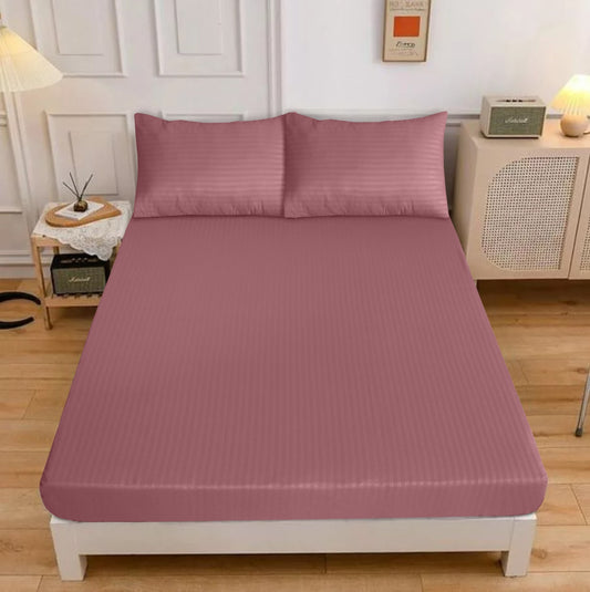 Pink  Ultra-Soft Fitted Bedsheet Set