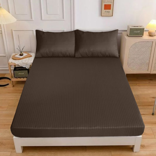 Brown Fitted Bedsheet Set