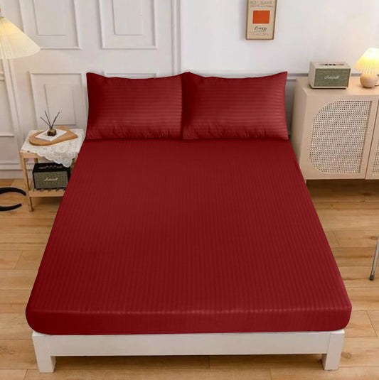 Red Fitted Bedsheet Set