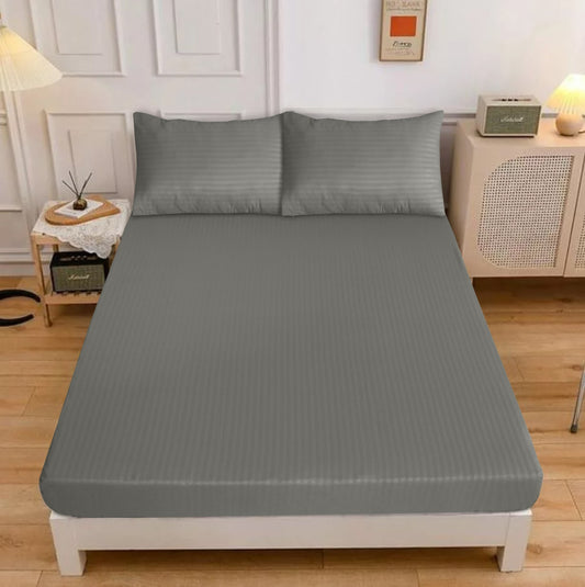 Grey Fitted Bedsheet Set